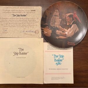 Norman Rockwell 1980 “The Ship Builder” Collectors Plate